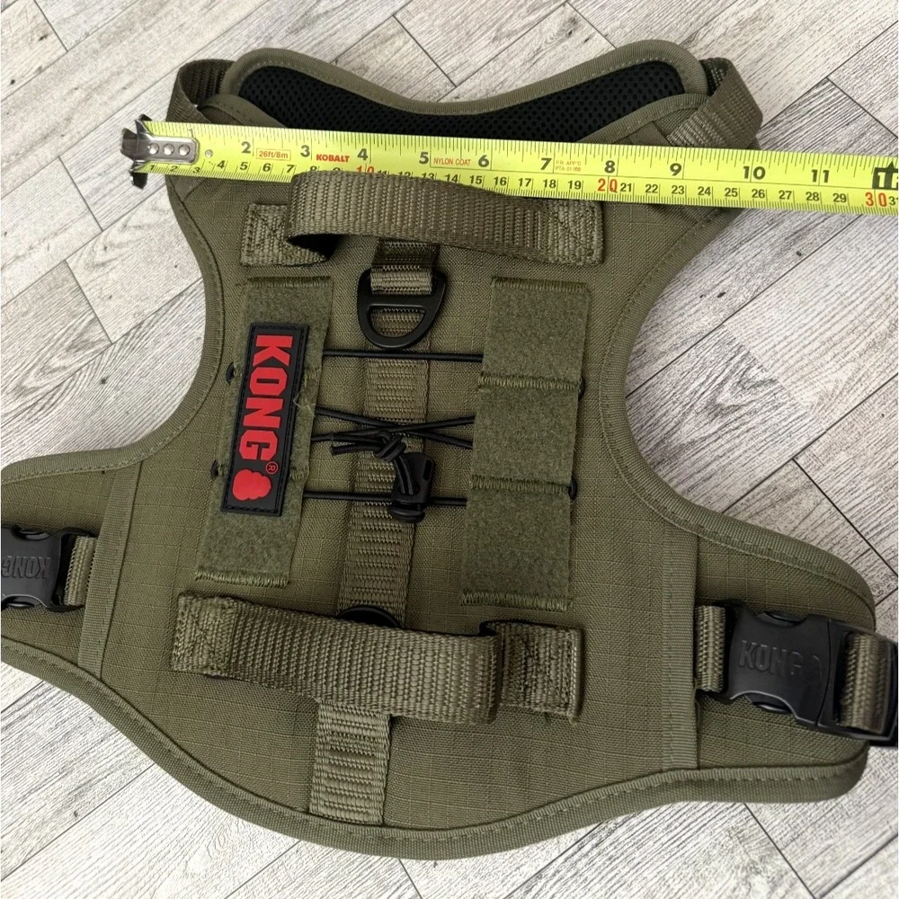 KONG Ultra Durable Tactical Dog Harness Double Handle Vest Green Medium